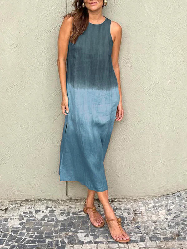 ELENA - ELEGANT LUXURY FLOWING PRINT DRESS