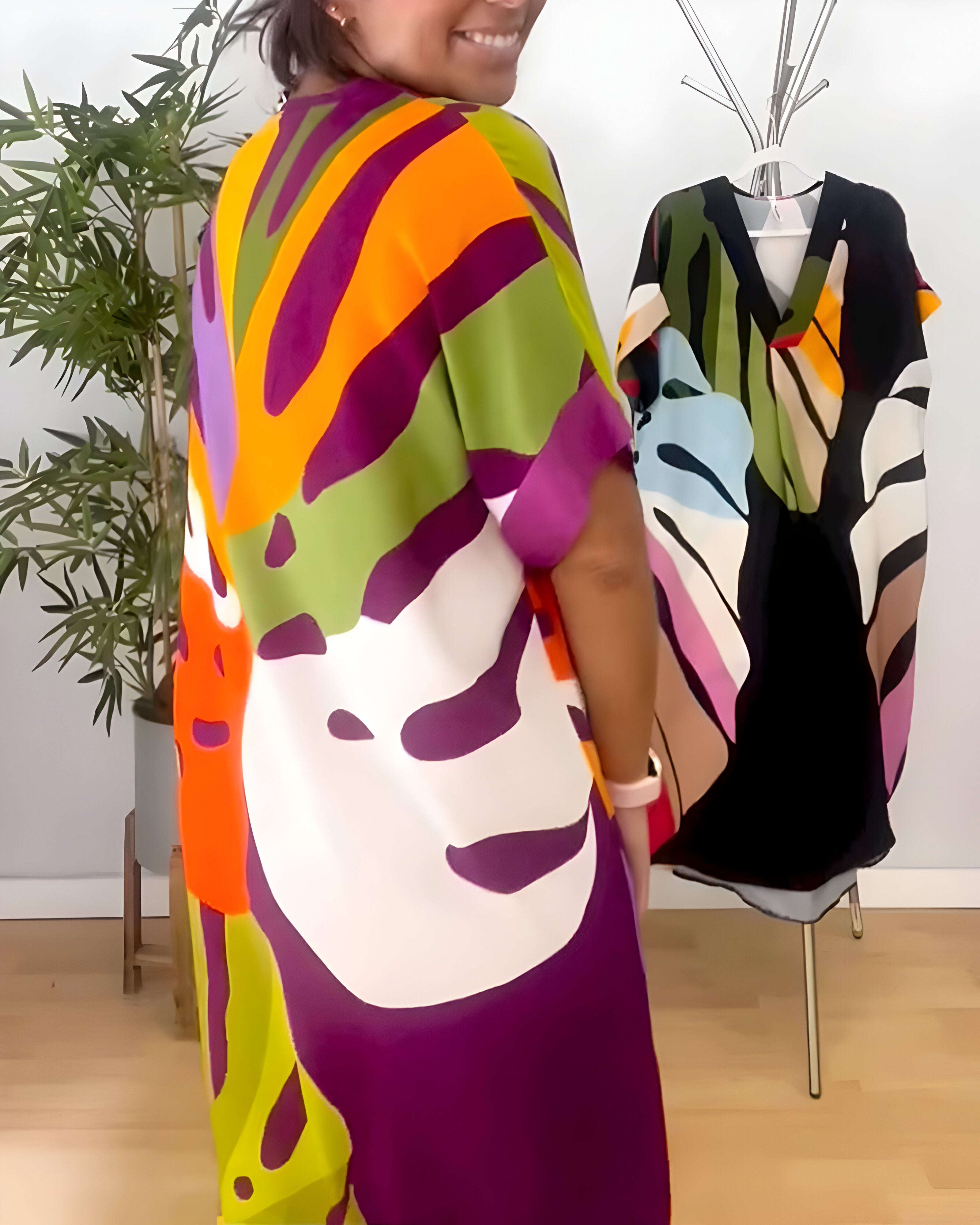 CLARA - STYLISH LUXURY PRINTED MIDI DRESS