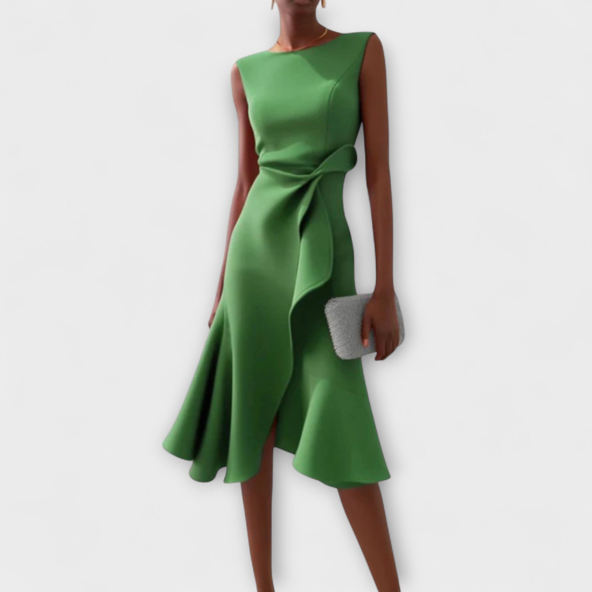 ELARA - FIGURE-FLATTERING ASYMMETRIC MIDI DRESS
