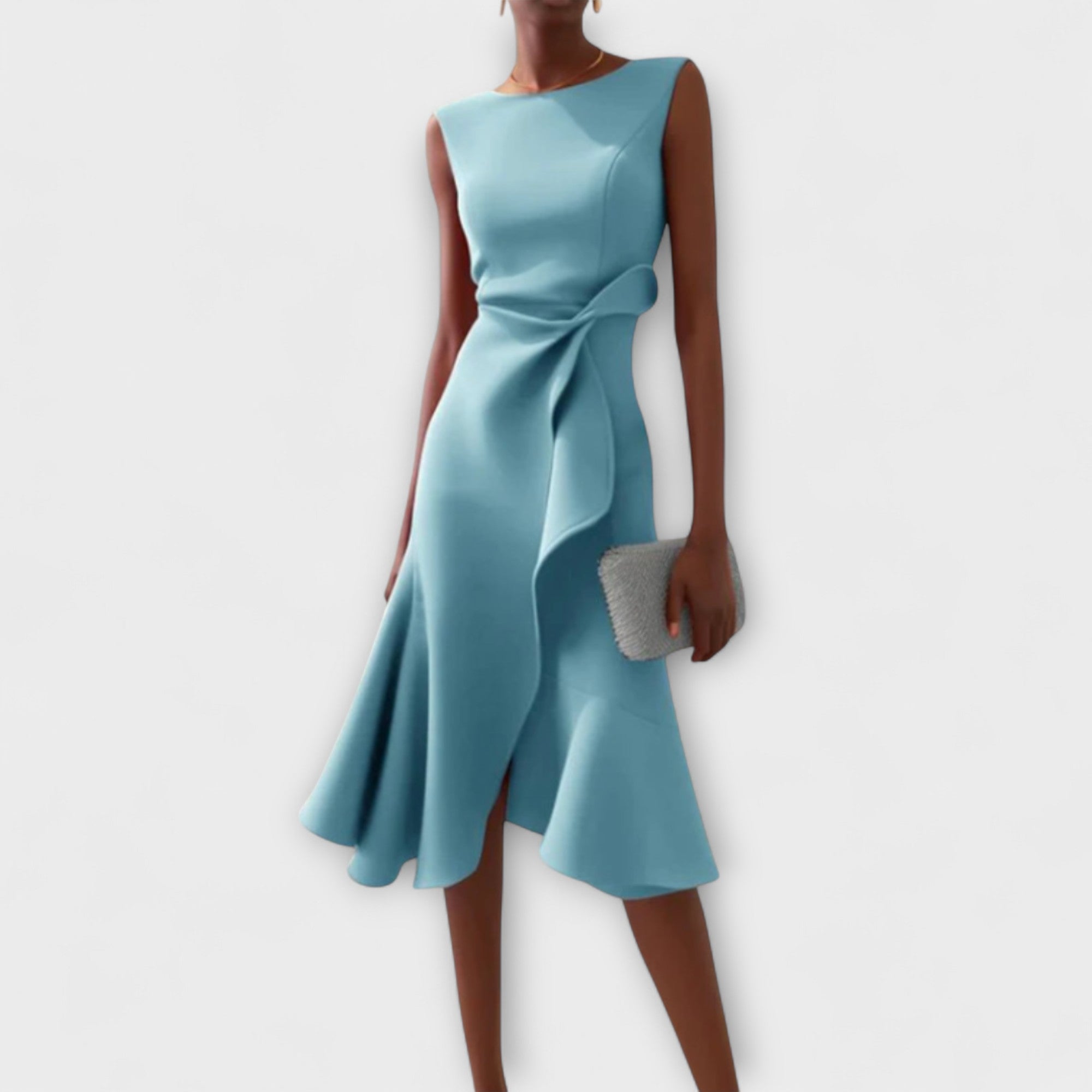 ELARA - FIGURE-FLATTERING ASYMMETRIC MIDI DRESS