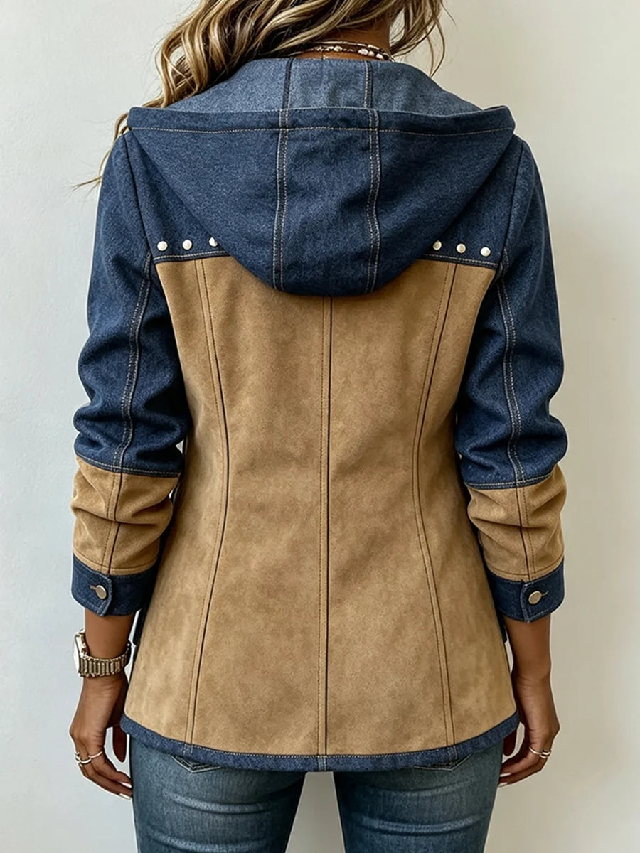All-Cotton Patchwork Hooded Jacket ? Stylish Comfort for Everyday Wear 1