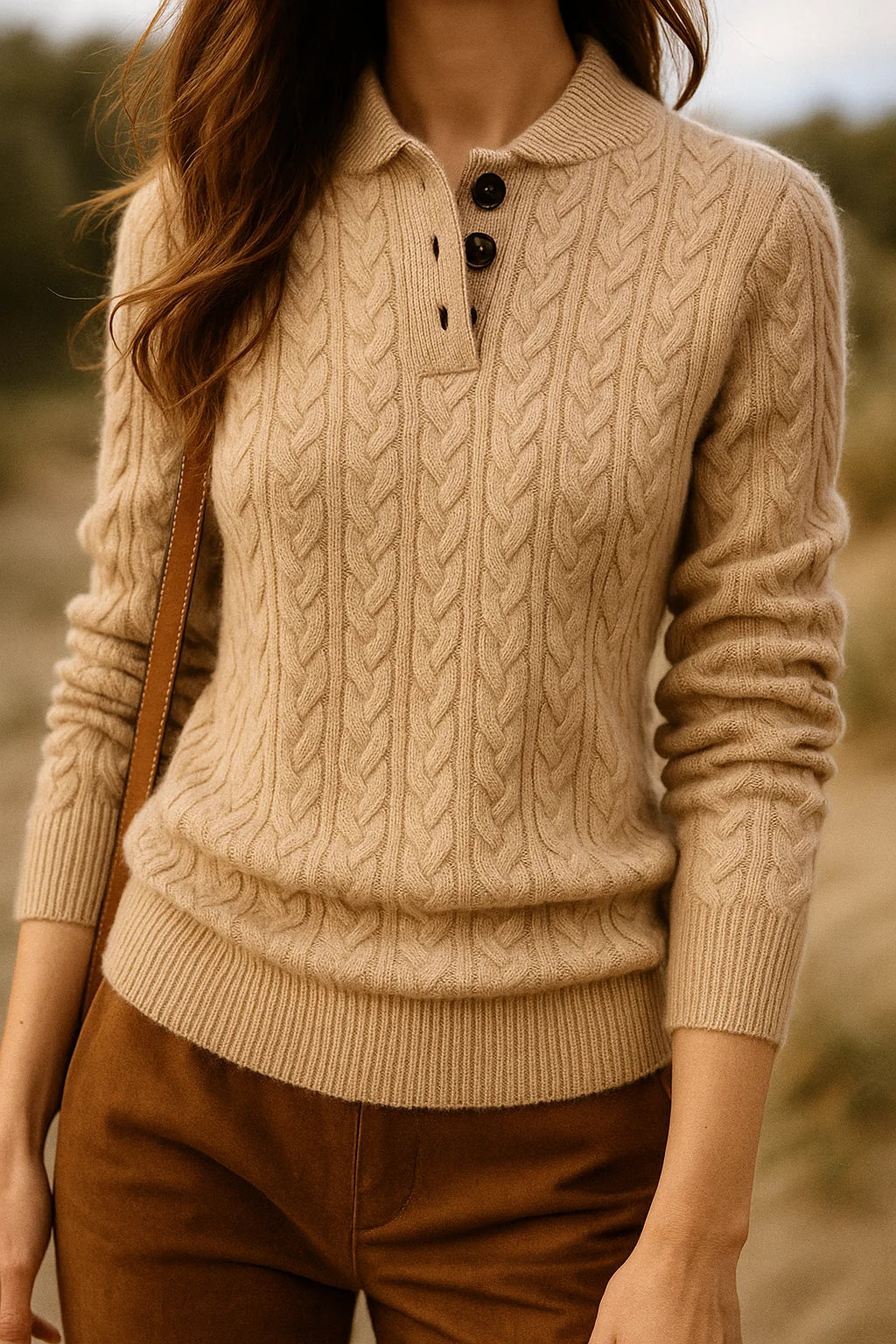 Cashmere Blend Button-Up Cable Knit Sweater | Mens Sweaters 3