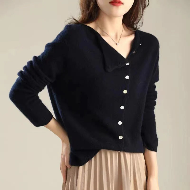 Cashmere Cardigan | Elegant Black Long Cardigan for Women 3
