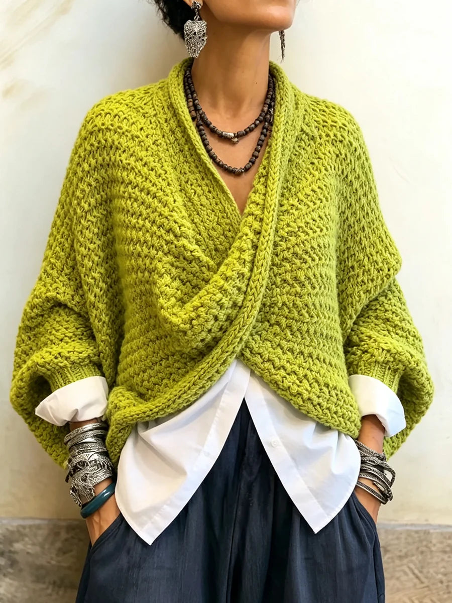 Cozy Batwing Sleeve Sweater ? Stay Warm with Stylish Comfort 0