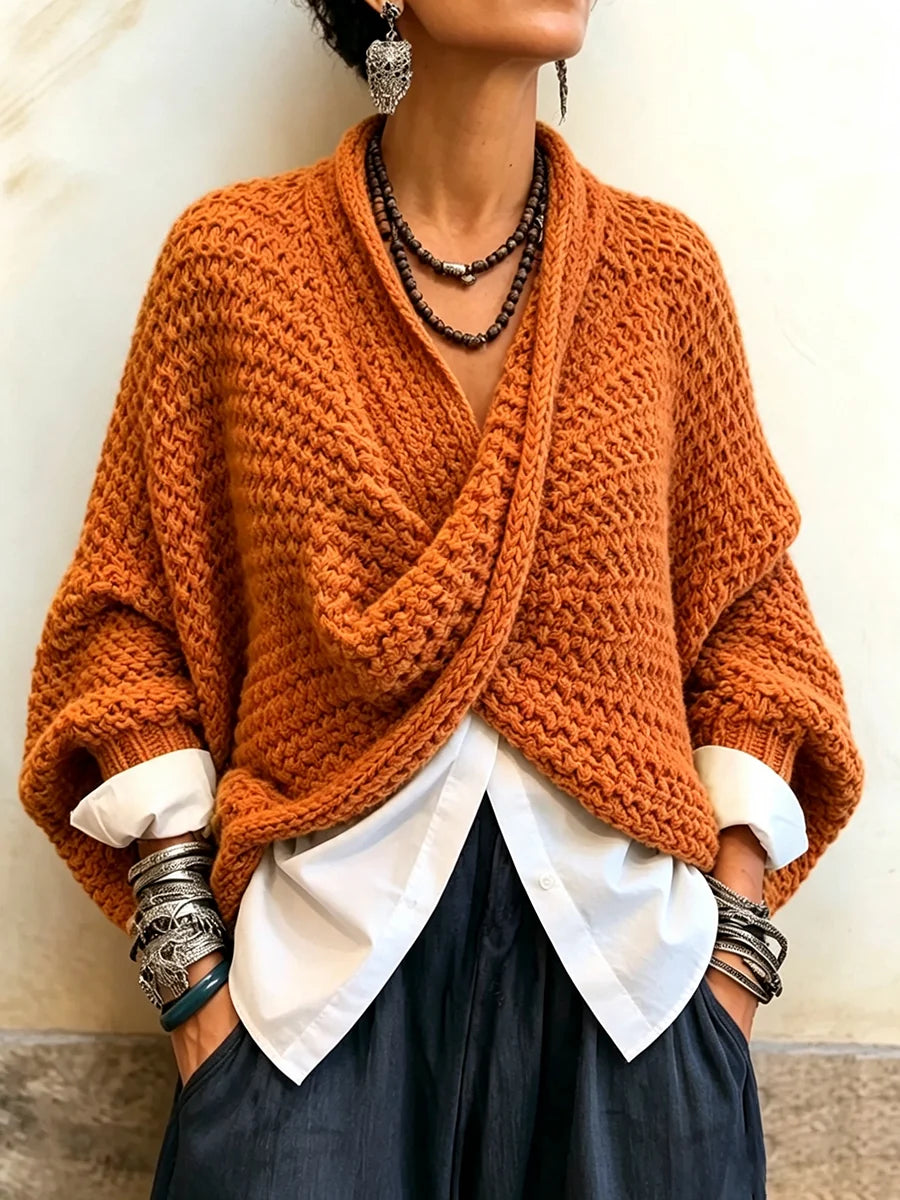 Cozy Batwing Sleeve Sweater ? Stay Warm with Stylish Comfort 7
