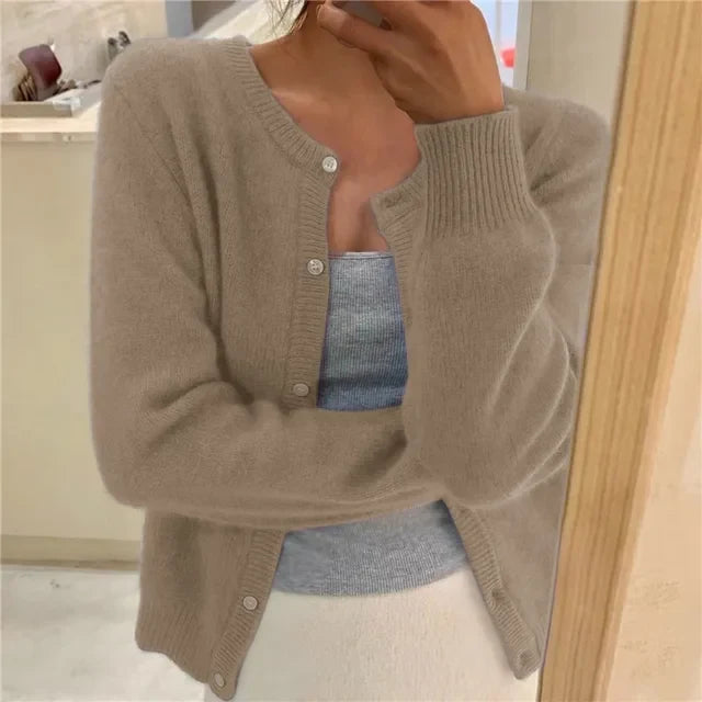 Cropped Black Cardigan | Soft Knit Cardigan Sweater for Women 4