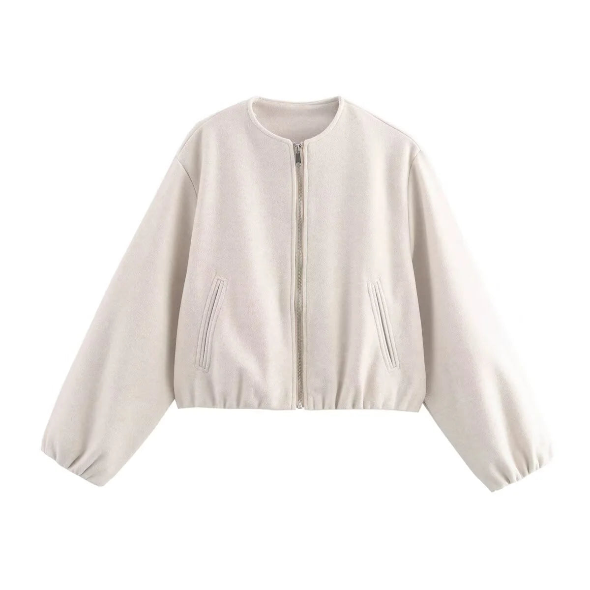 Cropped Bomber Jacket | Women's Relaxed Fit Autumn Layering 2