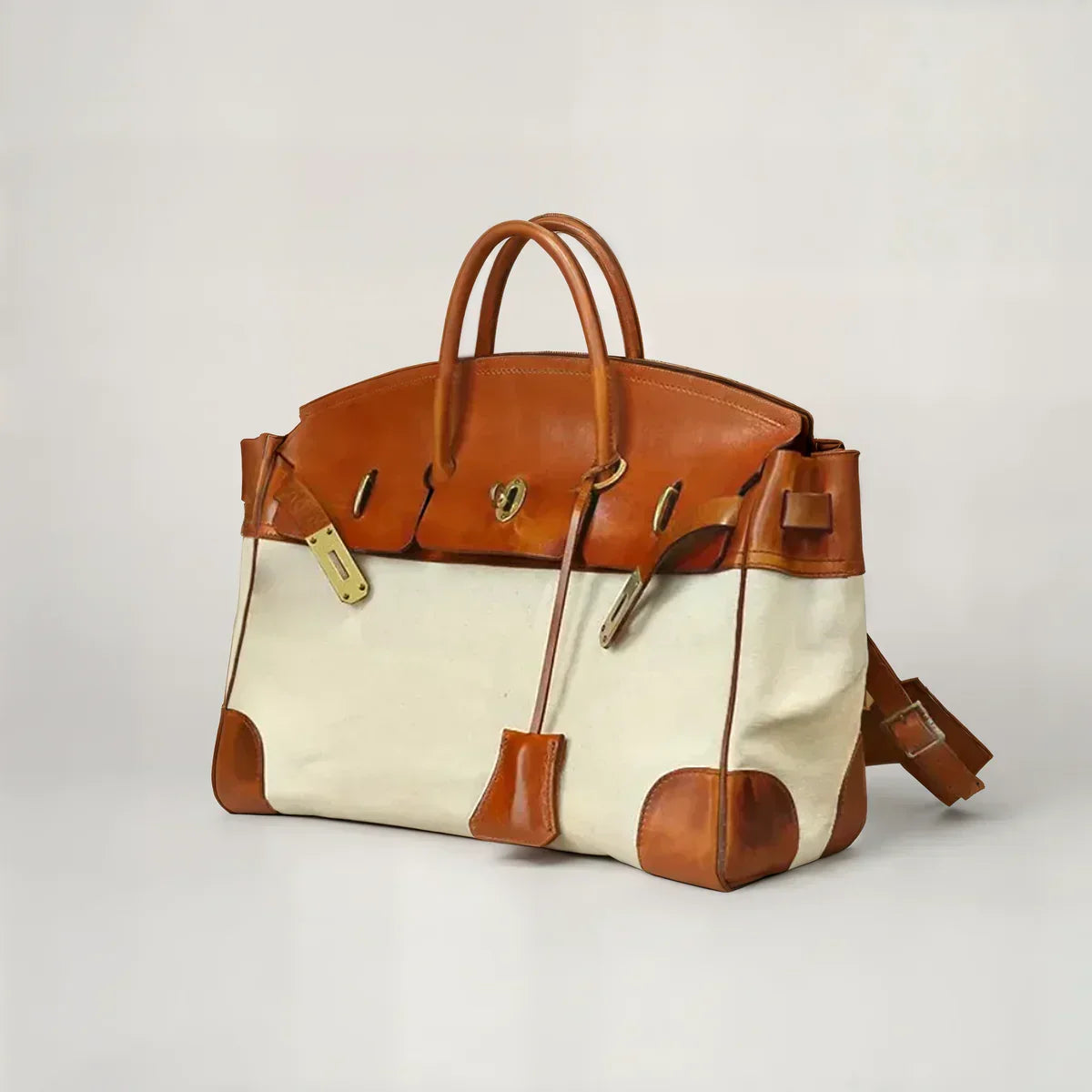 Dali Leather Weekender Bag | Durable Canvas Tote 0
