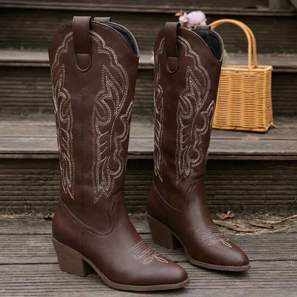 Embroidered Cowgirl Boots | Knee-High Western Boots for Women 4
