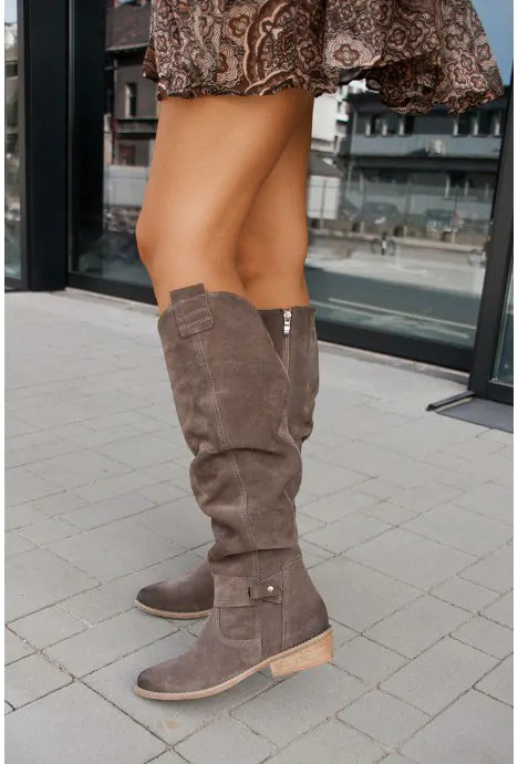 Harper High Tube Black Knee High Boots | Women's Winter Footwear 7