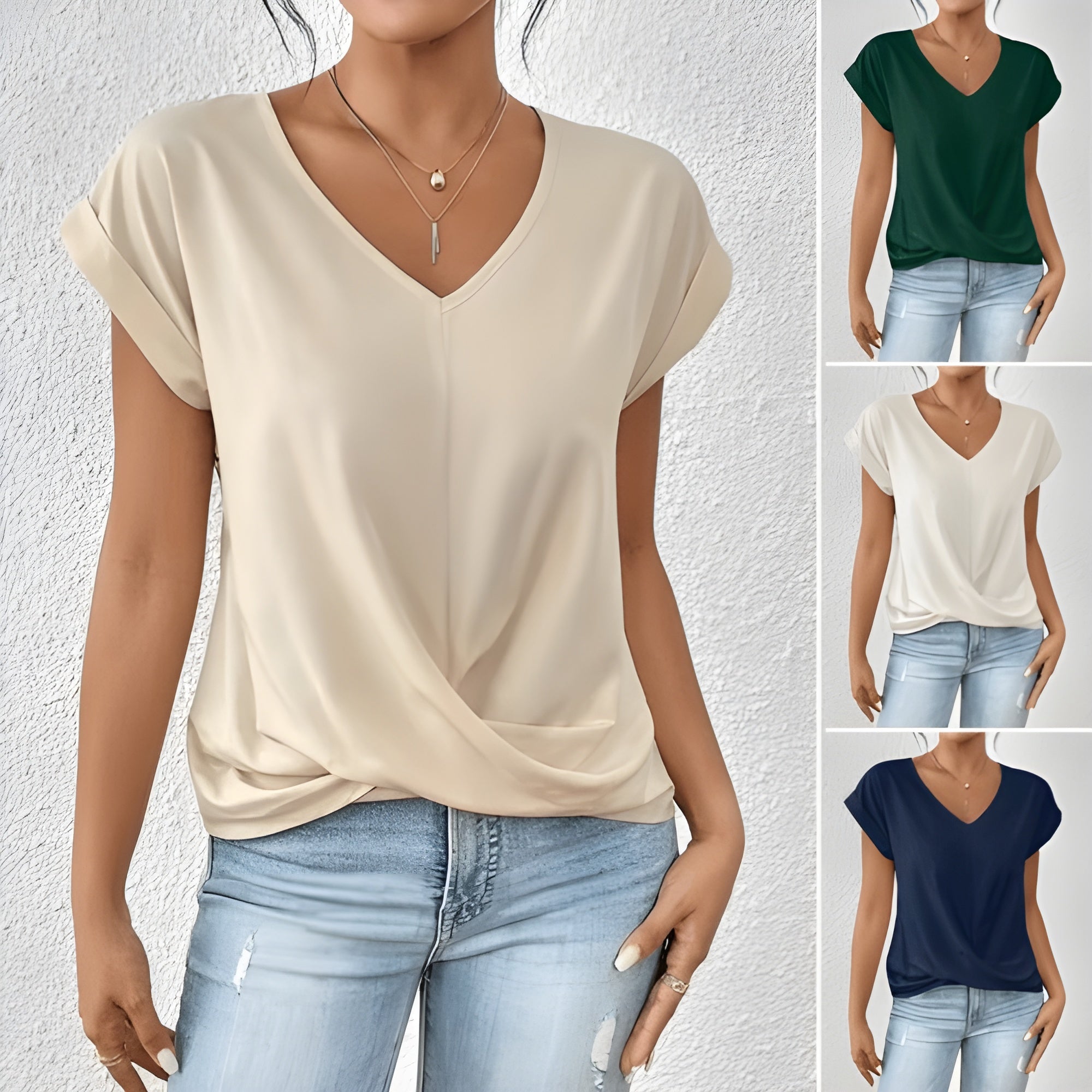 MIA - TWIST FRONT V-NECK TOP