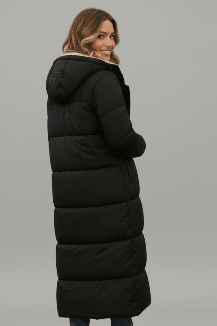Hooded Long Puffer Coat | Women's Winter Jacket 3