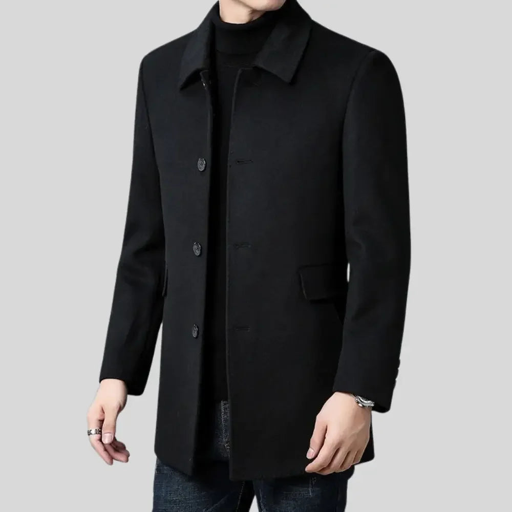 Men's Classic Wool Overcoat | Men's Long Coat for Winter 4
