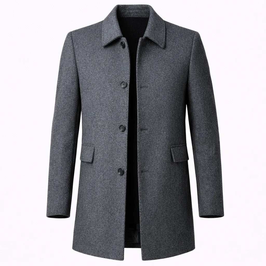 Men's Classic Wool Overcoat | Men's Long Coat for Winter 5