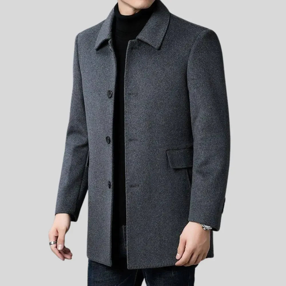 Men's Classic Wool Overcoat | Men's Long Coat for Winter 6