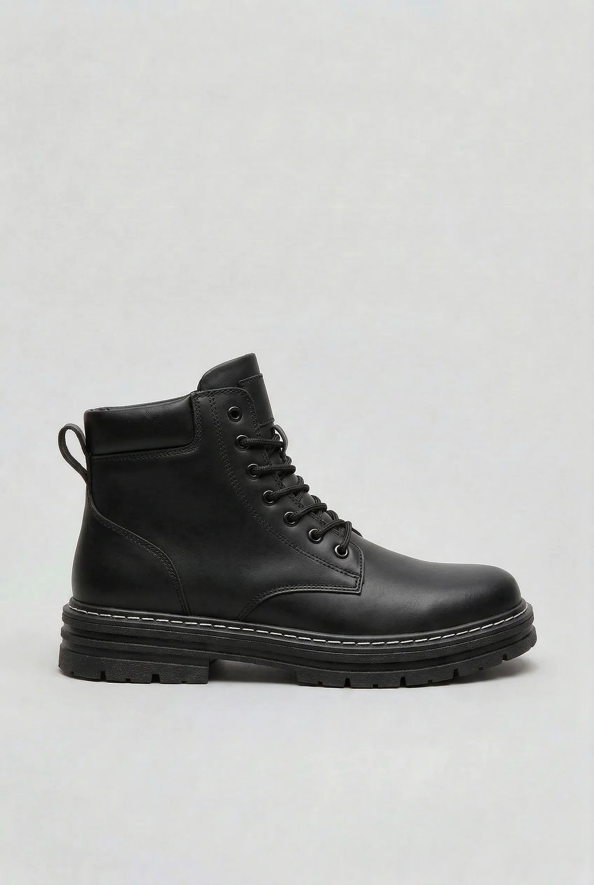 Men's Lace-Up Boots with Chunky Lug Sole 4