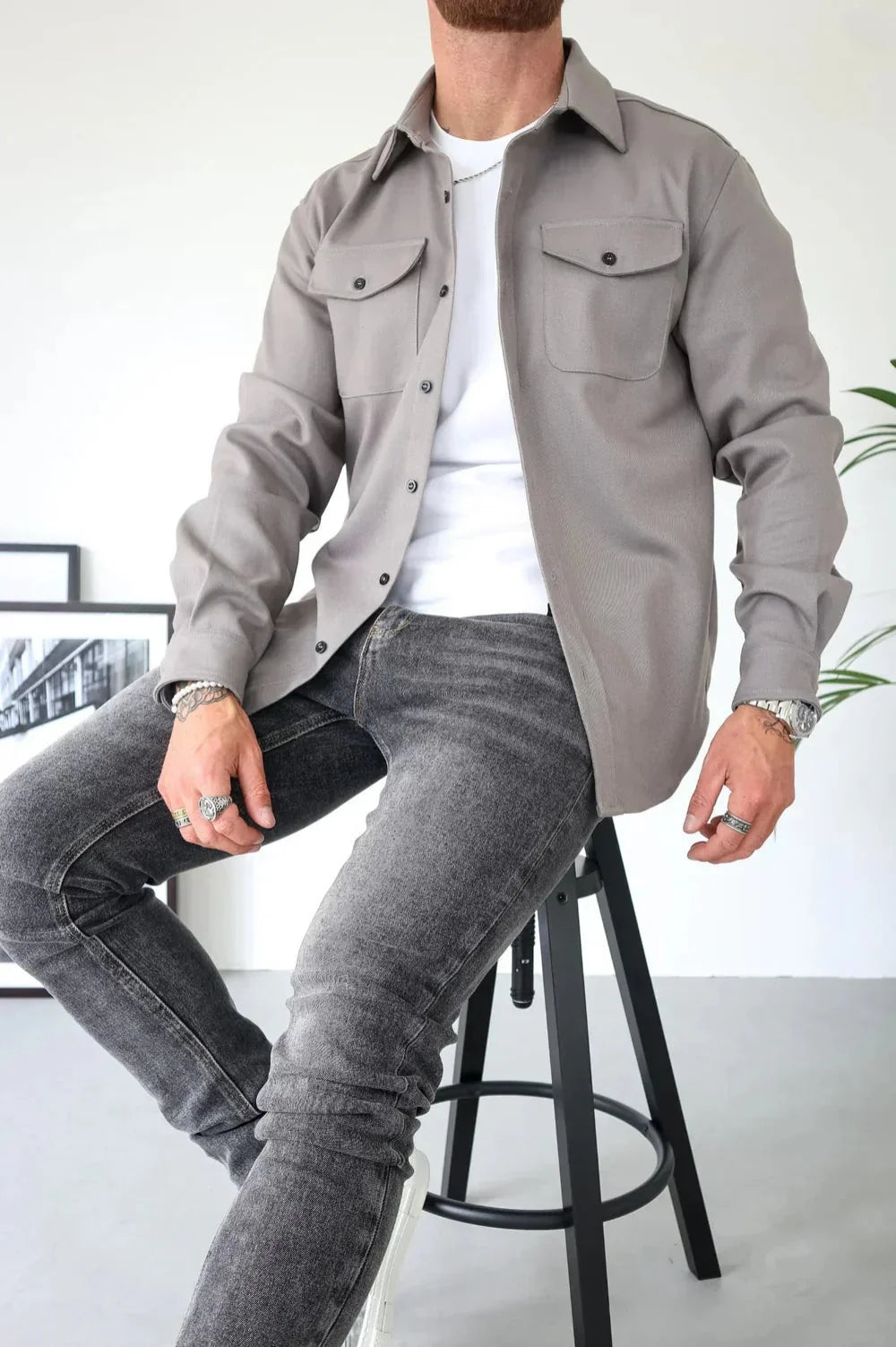 Men's Long Sleeve Shirt Jacket – Stylish Comfort for Every Occasion 1