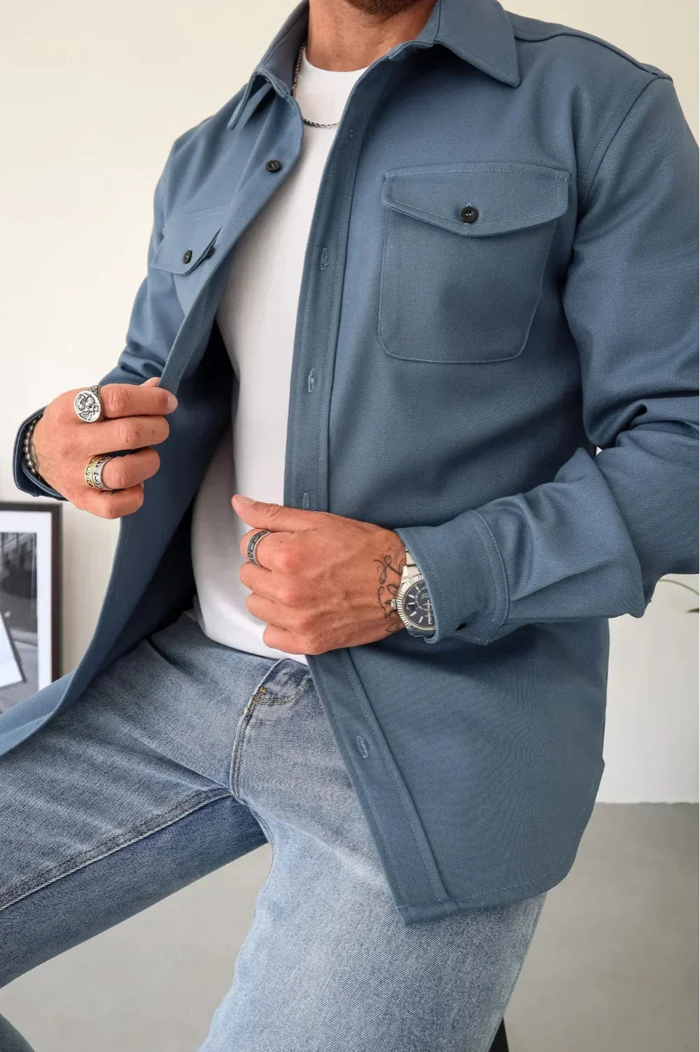 Men's Long Sleeve Shirt Jacket – Stylish Comfort for Every Occasion 11