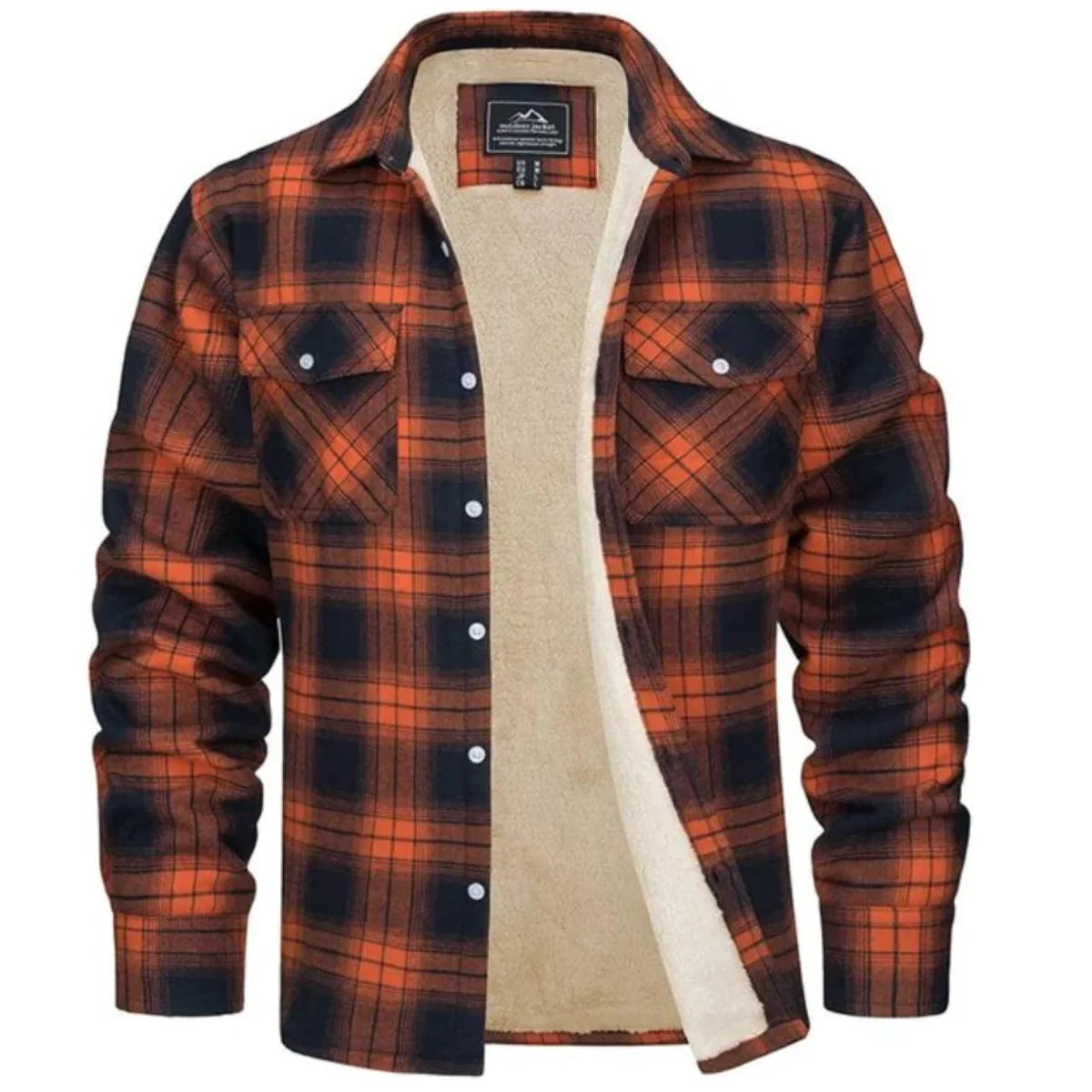 Men's Sherpa Lined Plaid Jacket – Stay Warm with Timeless Style 0