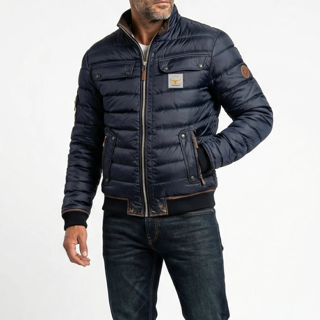 Men's Vintage Stand Collar Jacket | Men's Jacket Relaxed Fit 2