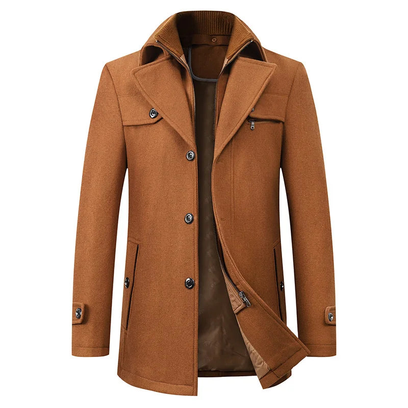 Men's Waterproof Winter Jacket with Notched Lapel | Men's Coat 3