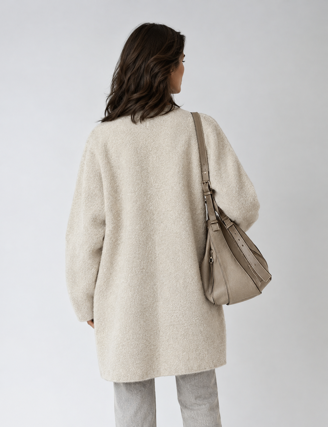 Women’s Longline Wool Blend Cardigan