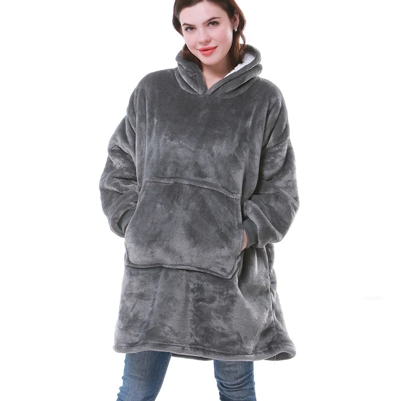 Oversized Hooded Wearable Blanket | Cozy Sweatshirt 0