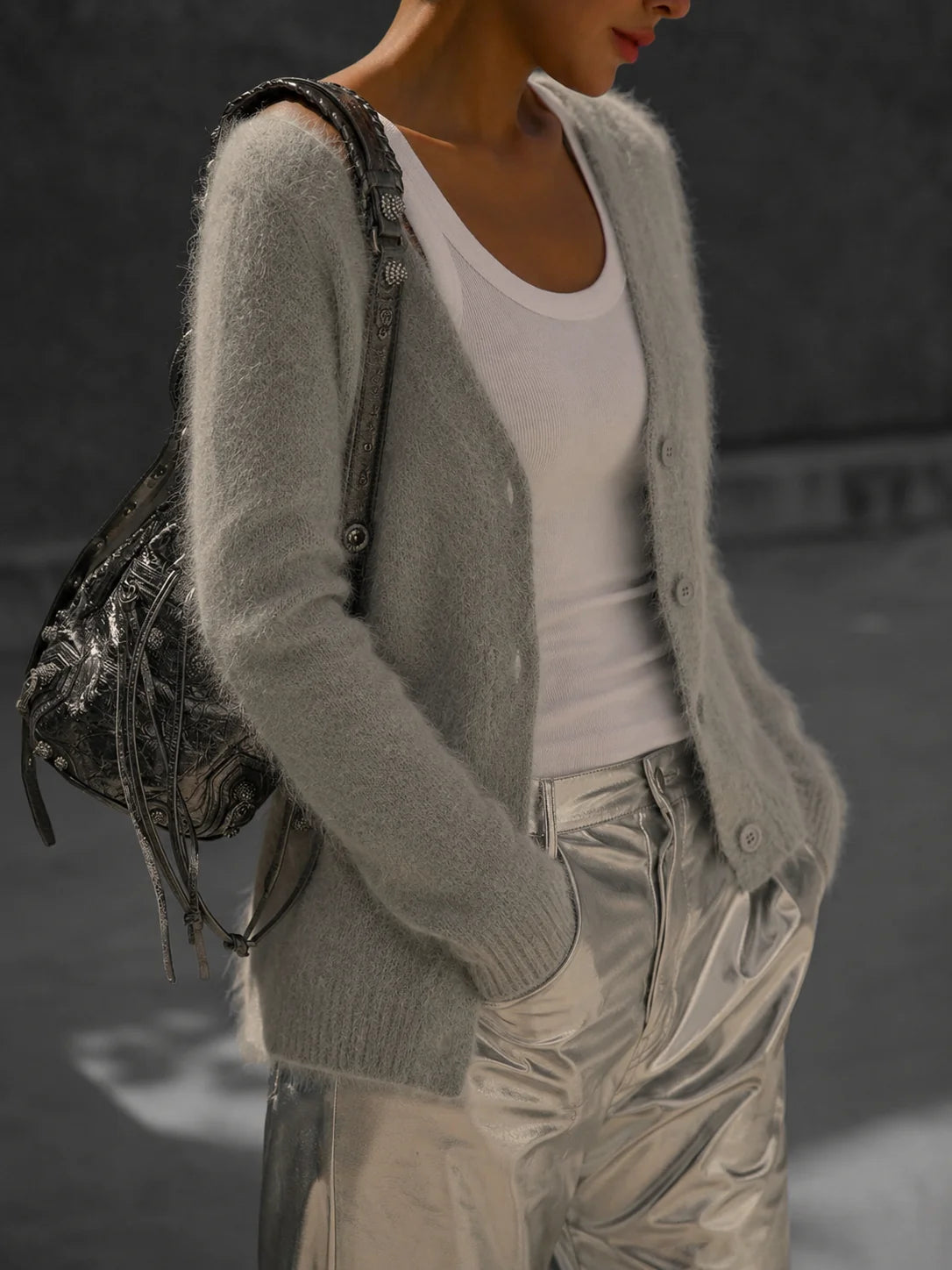 Oversized Women's Cardigan | Button-Up Sweater 2