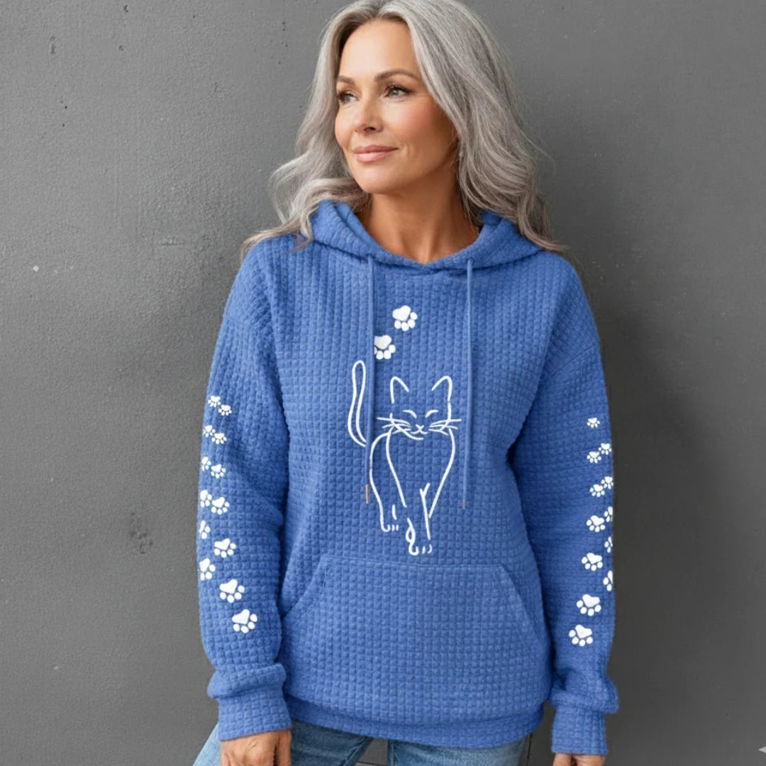 Savannah Cozy Hoodie | Women's Casual Sweatshirt with Cat Design 6