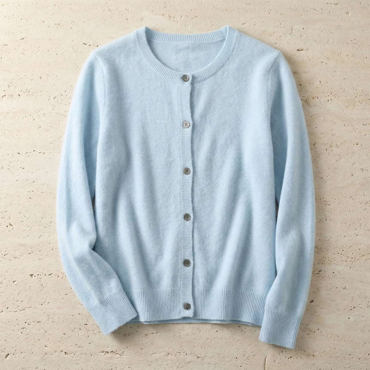 Sienna Mink Cardigan | Women's Loose O-Neck Sweater 5