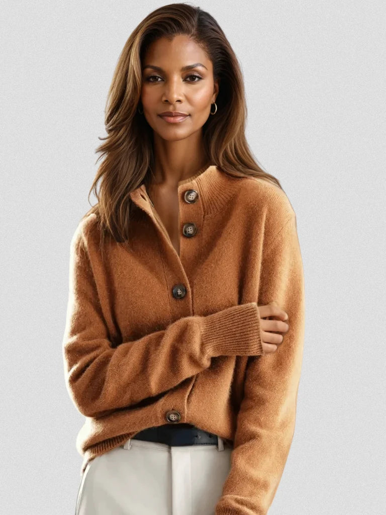 Sofia Button Cardigan | Women's Sweater in Soft Knit 0