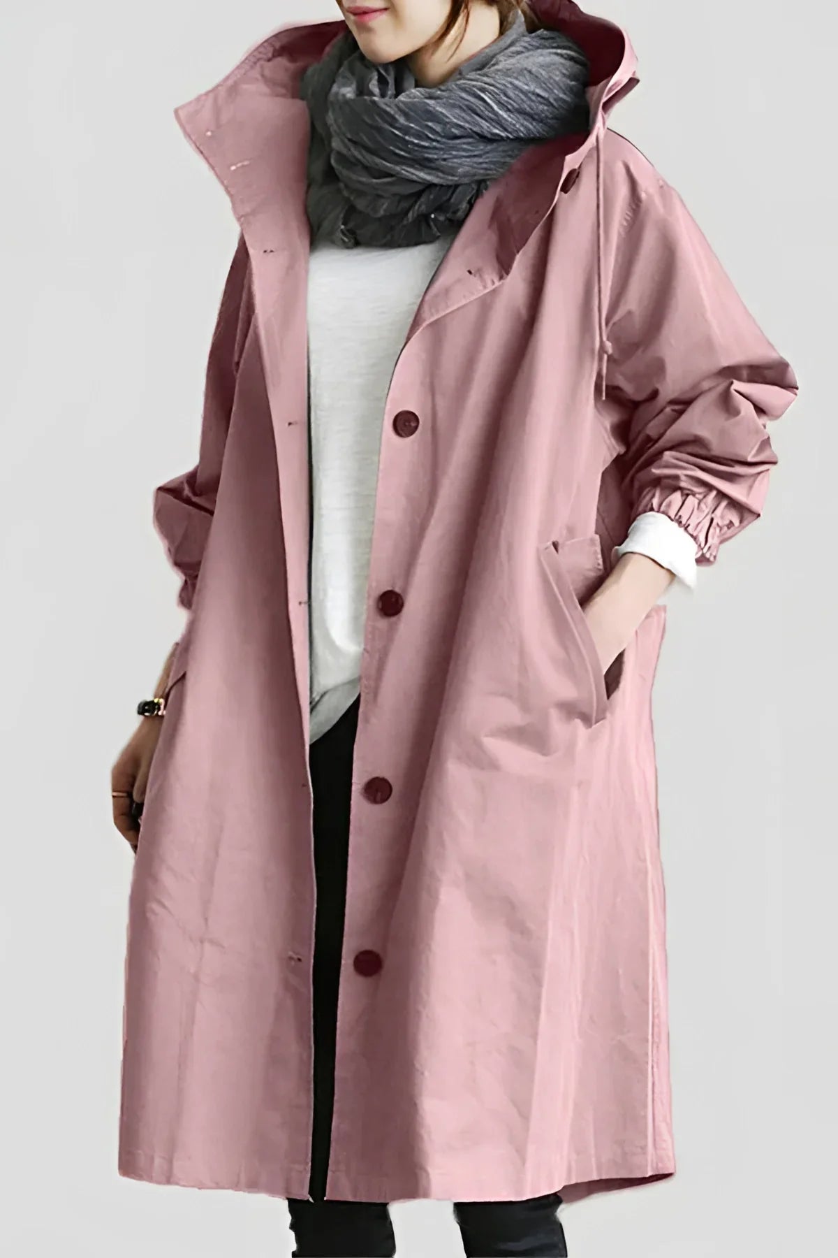 Sophia Hooded Coat – Stay Stylish and Dry with Oversized Comfort 11