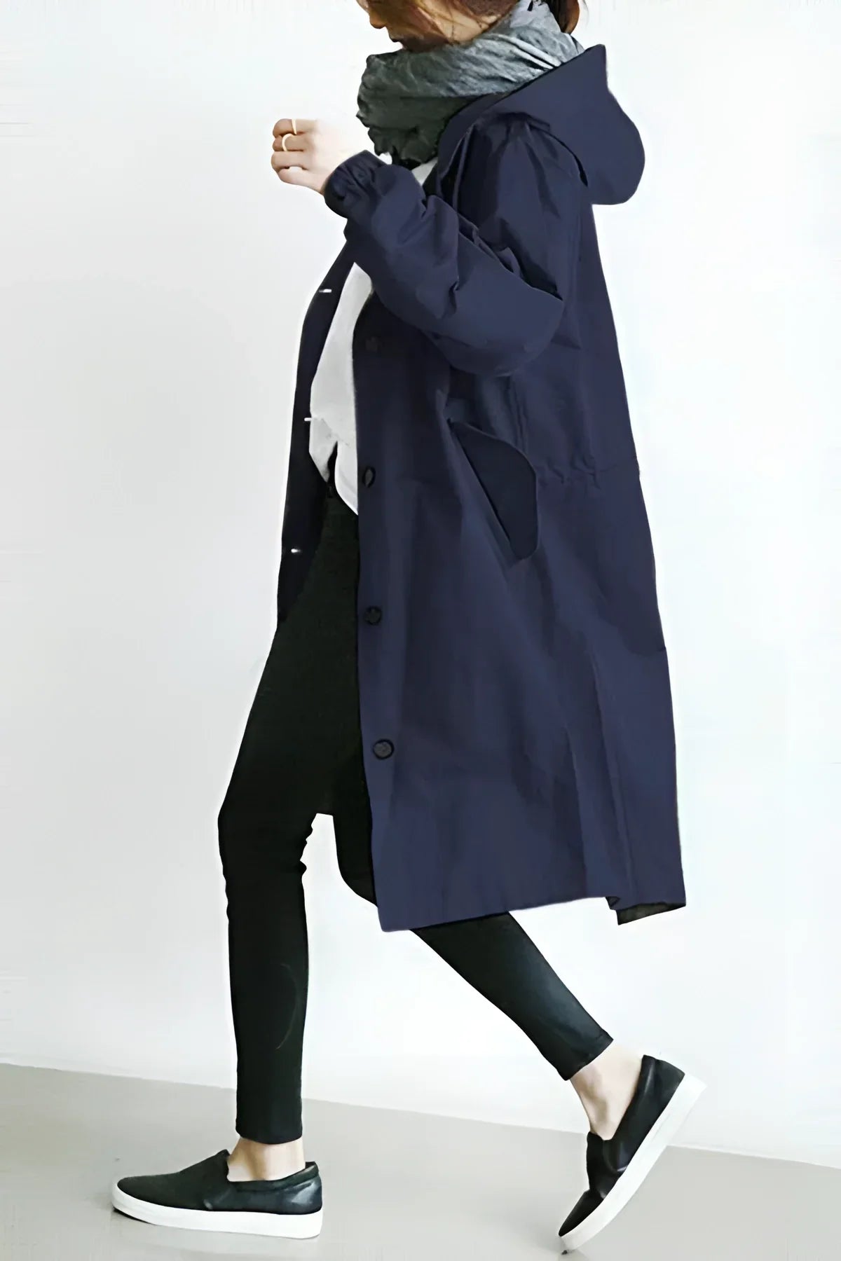 Sophia Hooded Coat – Stay Stylish and Dry with Oversized Comfort 12