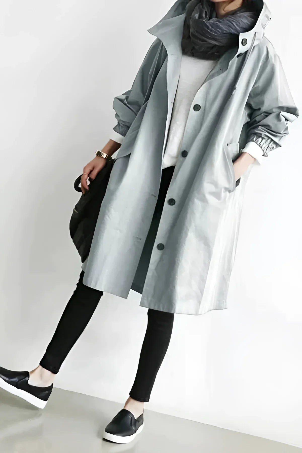 Sophia Hooded Coat – Stay Stylish and Dry with Oversized Comfort 8
