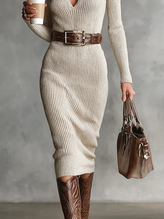 Velmara Knit Midi Dress – Flattering Comfort with Elegant Style 2