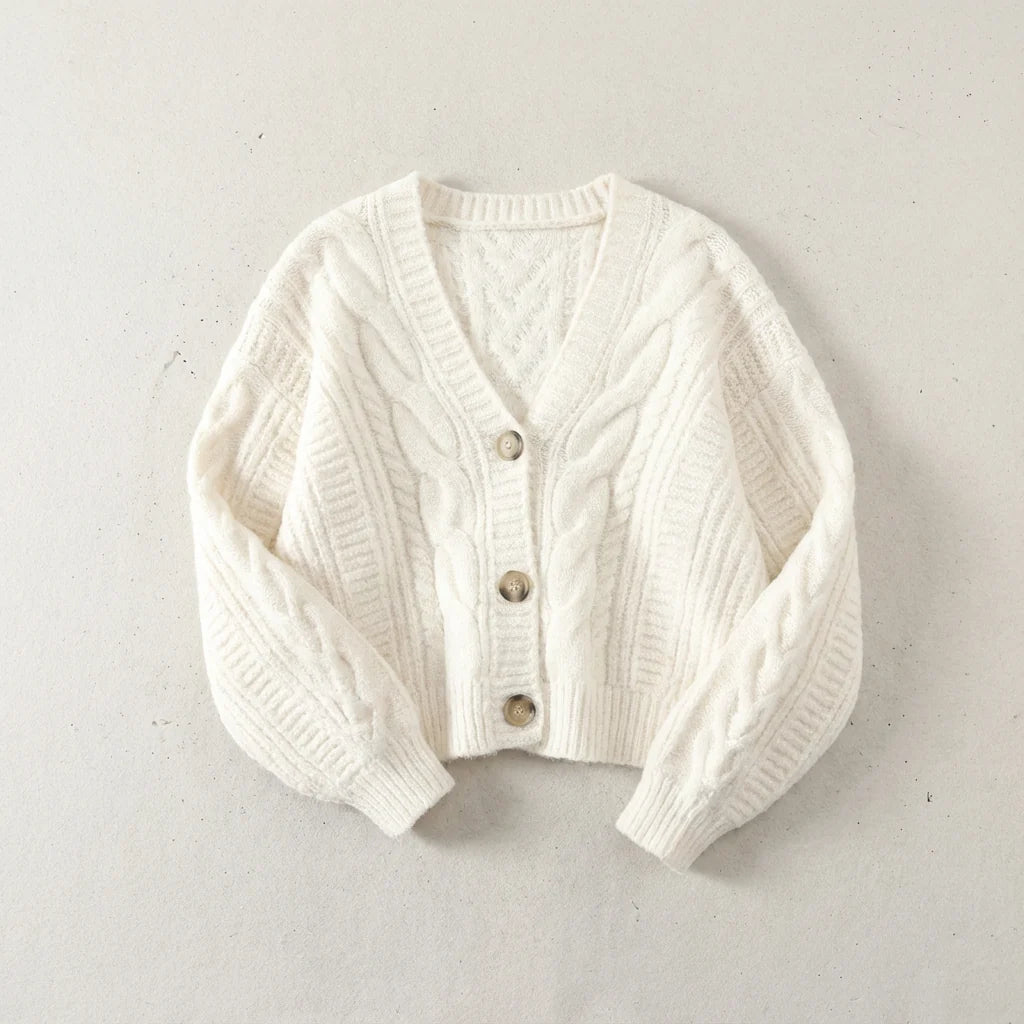 White Merino Wool Cardigan | Women's Sweater 0