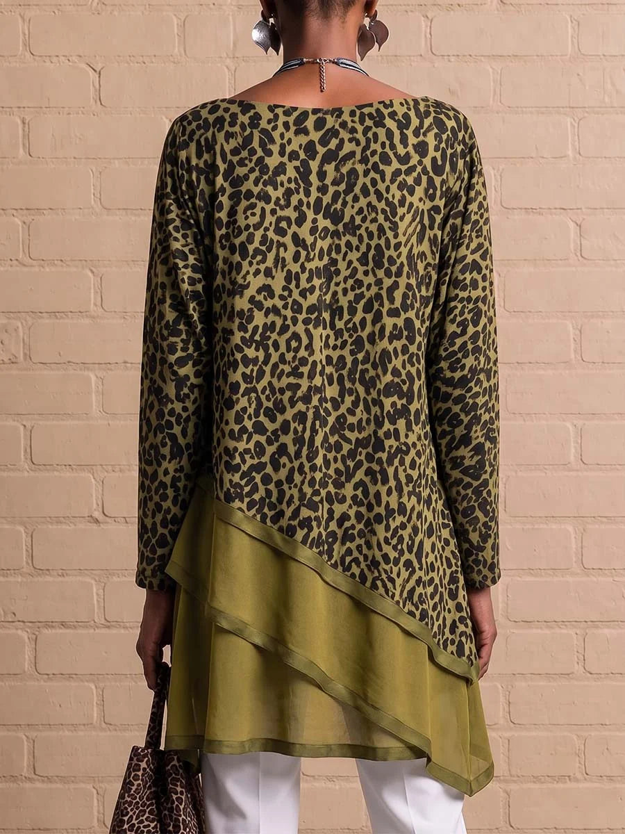 Women's Leopard Print Top ? Effortless Style with Relaxed Comfort 1