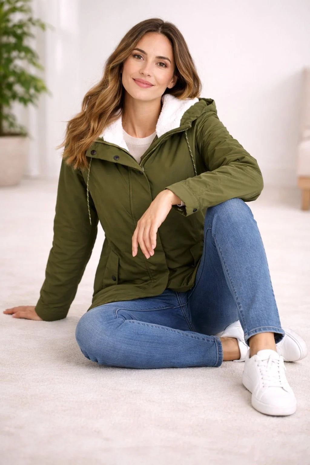 Women's Mid-Length Puffer Jacket with Hood | Winter Coats Women 1