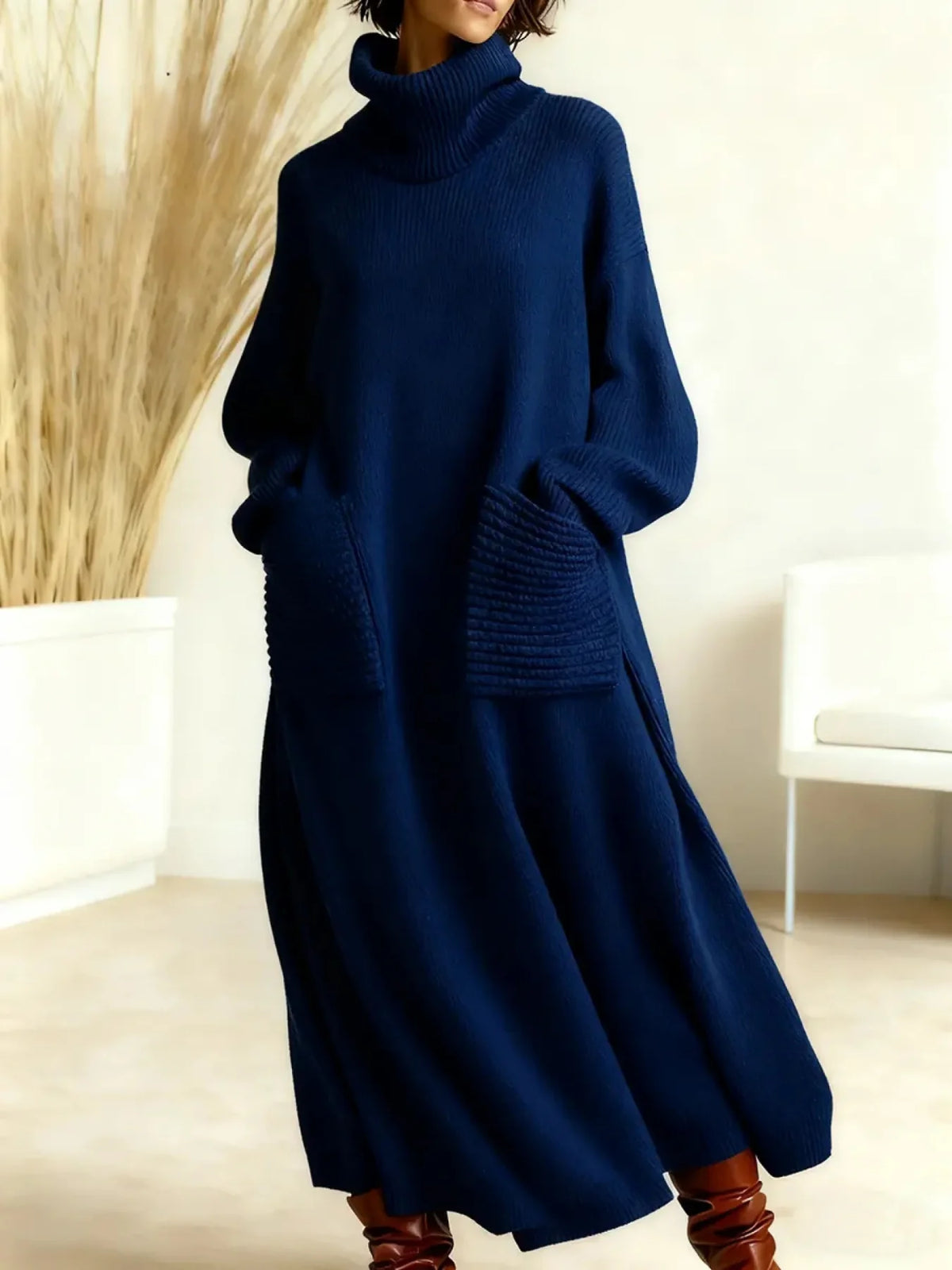 Women's Wool Maxi Dress ? Cozy Elegance with Effortless Comfort 3