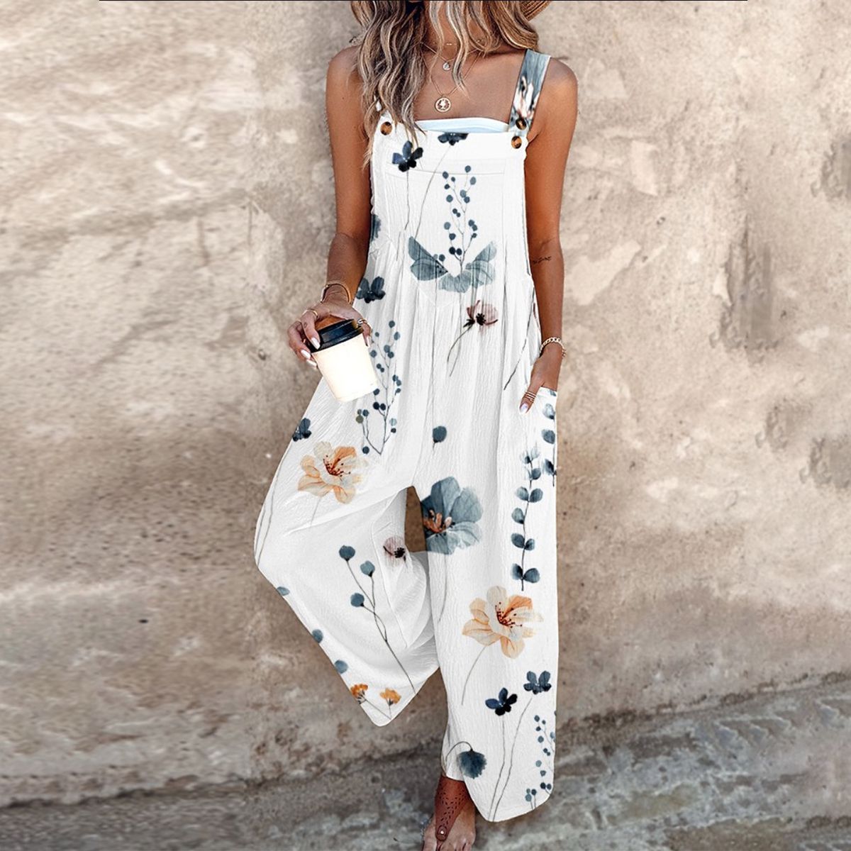 DILARA - RELAXED-FIT LUXURY SLEEVELESS JUMPSUIT