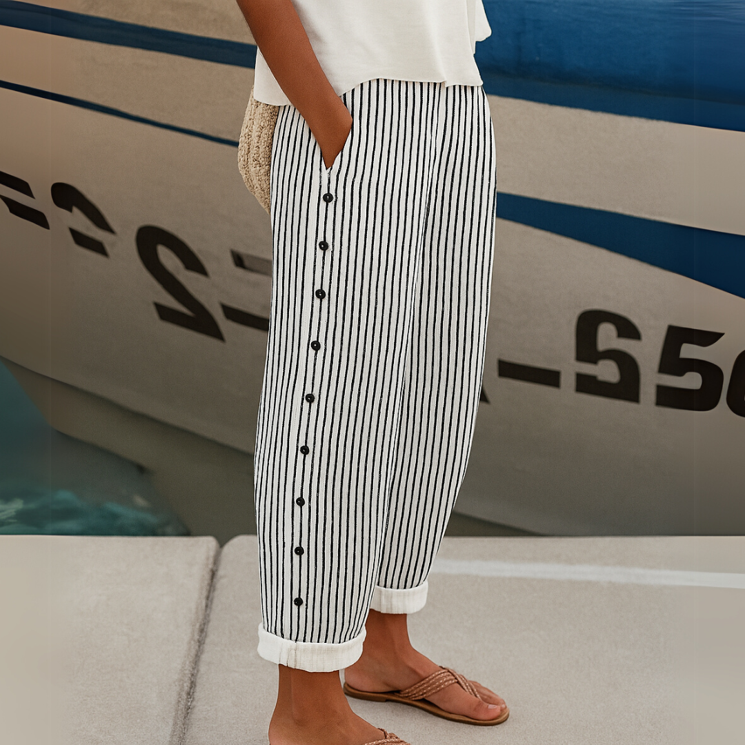 HOLLY - COMFORTABLE STRIPED CASUAL PANTS
