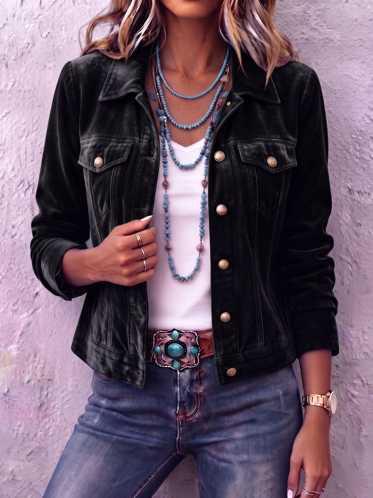 Boho Velvet Jacket ? Timeless Style with Cozy Comfort 3