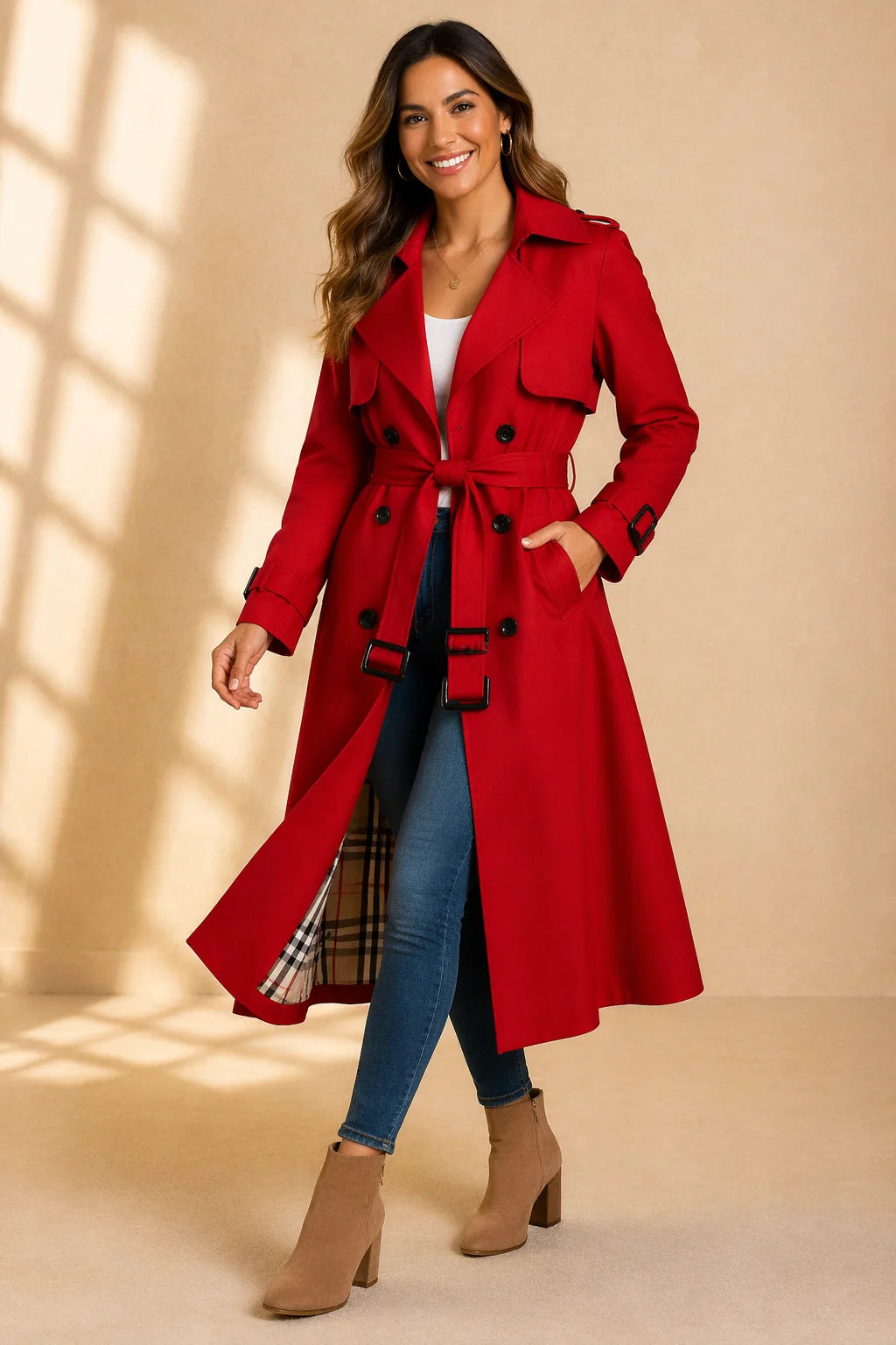 Classic Double Breasted Trench Coat ? Timeless Style & Flattering Fit 5