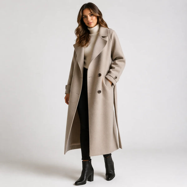 Classic Long Wool Coat ? Timeless Warmth & Elegant Style 0