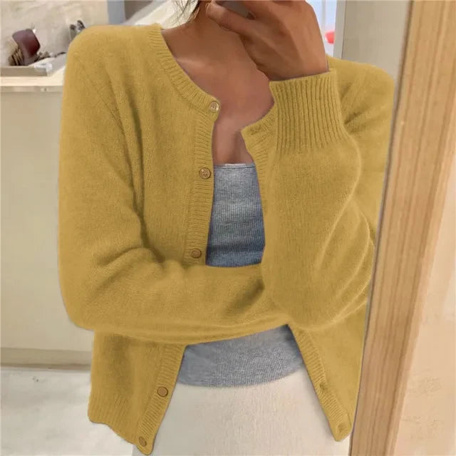 Cropped Black Cardigan | Soft Knit Cardigan Sweater for Women 5