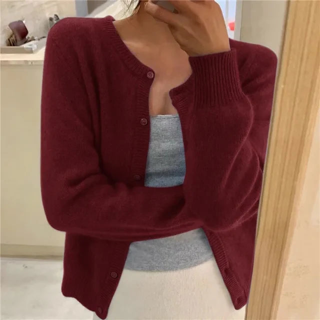 Cropped Black Cardigan | Soft Knit Cardigan Sweater for Women 6