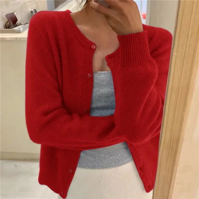 Cropped Black Cardigan | Soft Knit Cardigan Sweater for Women 7