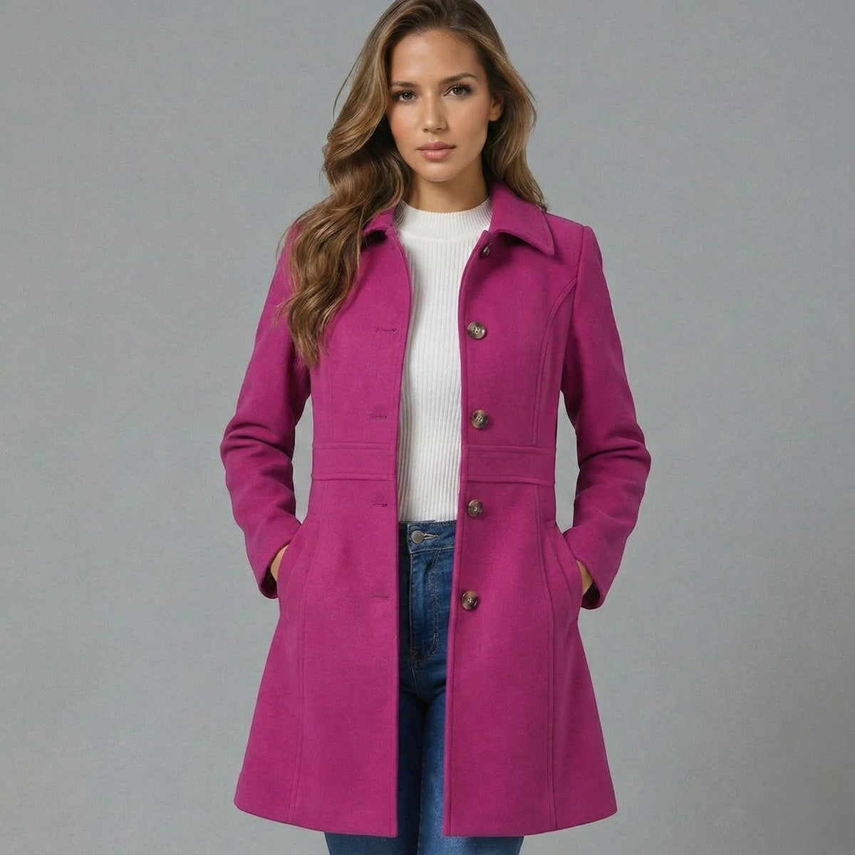 Elegant A-Line Coat ? Flattering Silhouette with Timeless Style 4
