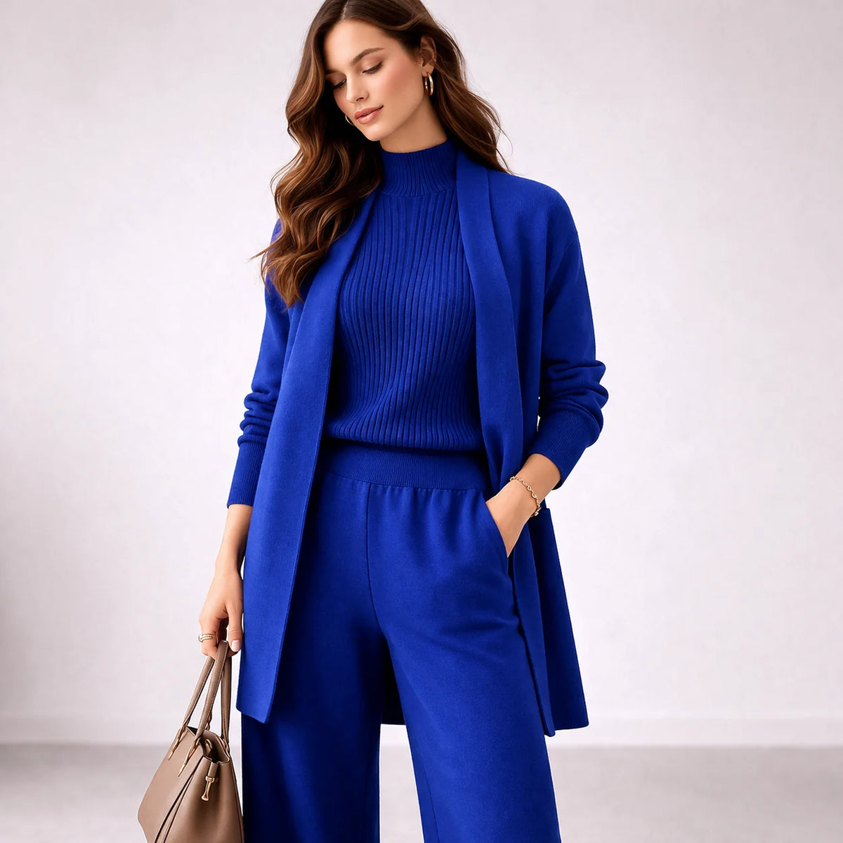 Elegant Three Piece Knit Lounge Set ? Ultimate Comfort & Style 3