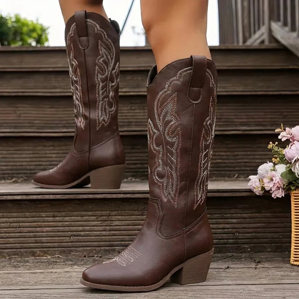 Embroidered Cowgirl Boots | Knee-High Western Boots for Women 0